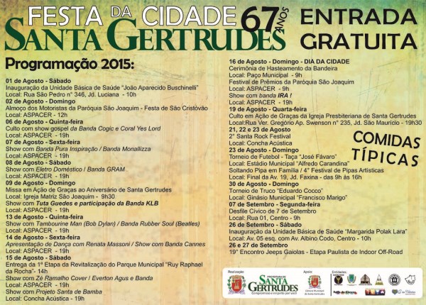 Cartaz da Festa da Cidade 2015