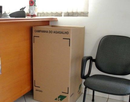 Caixa de coleta na sede da Câmara